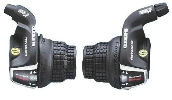 Shimano Tourney RS35 Girhendelsett Sort, 3x6-delt, Revoshift 