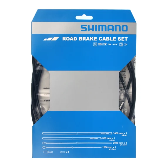 Shimano SIL-TEC Bremsewiresett Sort, Komplett med wire/strømper 