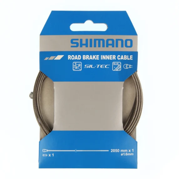 Shimano PTFE  Bremsewire 1.6 x 2050 mm, Rustfri 