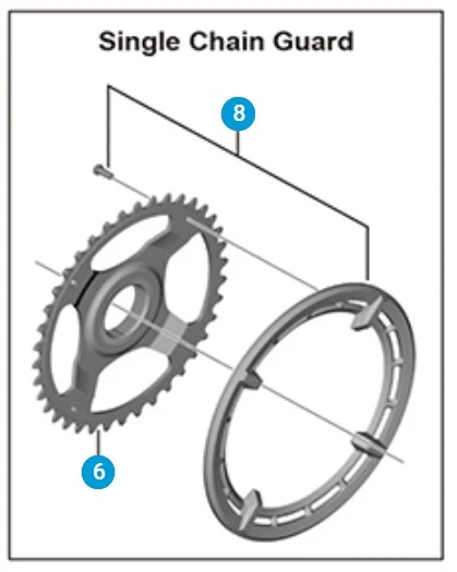 Shimano Steps CRE61 Drev 44T, Enkel CG 