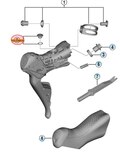 Shimano ST-R9120 Skrue og pakning ST-R9120, ST-R9170, ST-R8020, ST-R8070