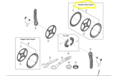 Shimano SM-CRE50 Dobbel Kjedebeskyttelse Sort, Steps, SM-CRE50, 38T