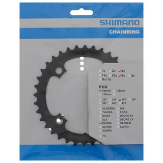 Shimano Deore M590 36T Drev Sort, 104 BCD, 36T