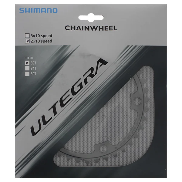 Shimano Ultegra 6700 39T Drev Sølv, 130 BCD, 2 x 10-Delt 