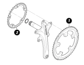 Shimano Ultegra 6750 50T Drev 110 BCD 50T Grå 