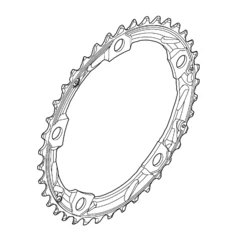 Shimano FC-5703 39T Ytterdrev Sort, 130 mm, 10-Delt