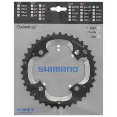 Shimano XT M785 38T-AM Drev Sort, 104 BCD, 2 x 10-Delt