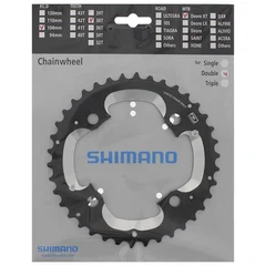 Shimano XT M785 38T-AK Drev Sort, 104 BCD, 2 x 10-Delt