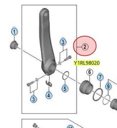 Shimano XT M8000 170 mm Venstre Krankarm 170 mm