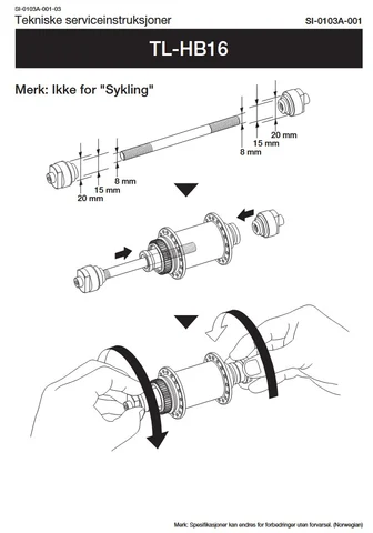 Shimano TL-HB16 Navverkt&#248;y For hjulretting og bygging