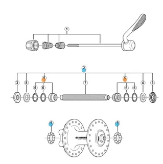 Shimano Alivio HB-M495 Konus M10X10,4, framnav