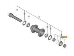 Shimano HB-RS770 R.H. Lock Nut Unit