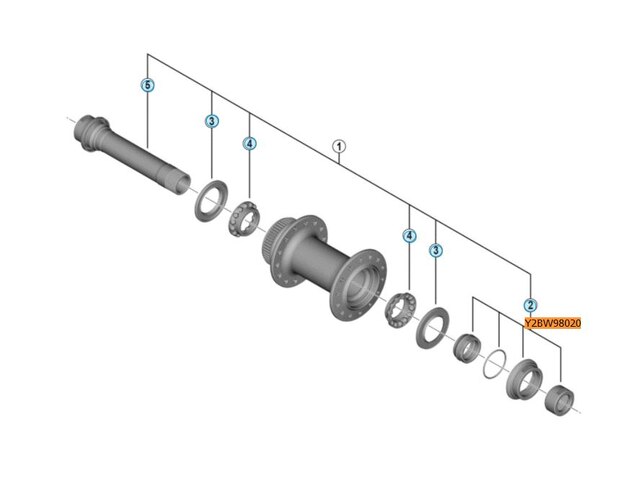 Shimano HB-RS770 R.H. Lock Nut Unit 