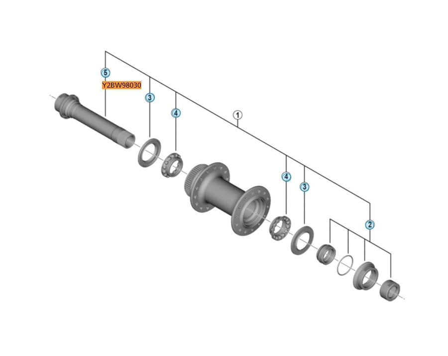 Shimano HBRS770 Hub Axle Unit