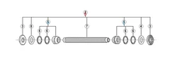 Shimano HB-M475 Fram Axelset Framaxel, M10x108mm