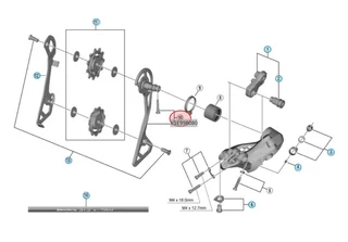 Shimano RD-R8000 Ytterplate og bolter Ytre plate og festeskruer, GS