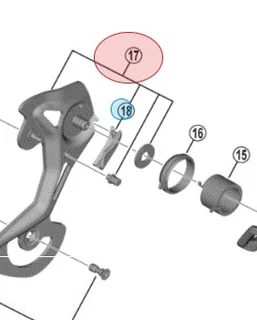 Shimano RD-M9100 Bakgir Ytterplate Ytre plate. SGS