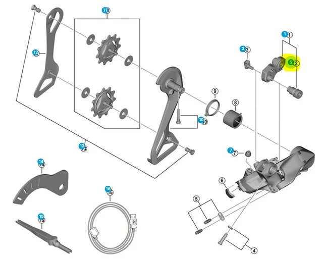 Shimano Bracket Axle Direkte Montering For Dura-Ace RD-R9250 