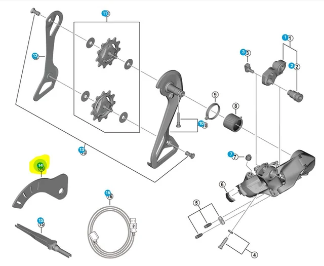 Shimano GG Justeringsmåler For Dura-Ace RD-R9250 