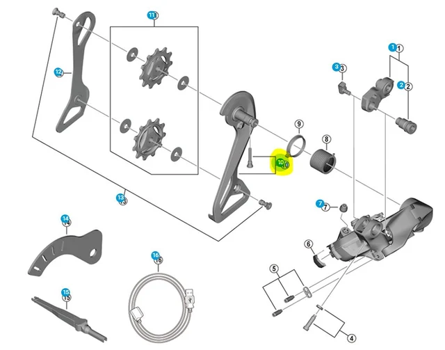 Shimano Ytterplate og Festeskrue For Dura-Ace RD-R9250 