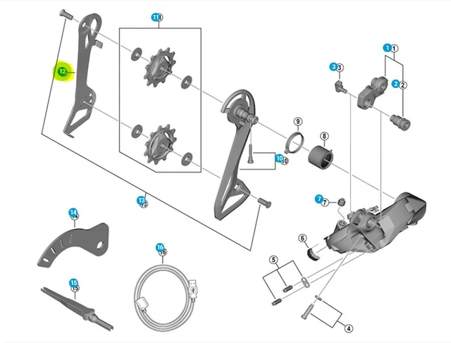 Shimano Ultegra RD-R8150 Innerplate For Ultegra R8150, 12-Delt 