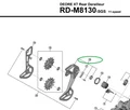 Shimano RD-M8130 Bakv&#228;xel Ytterplatta Ytre platta, SGS
