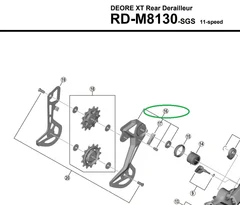Shimano RD-M8130 Bakgir Ytterplate Ytre plate, SGS