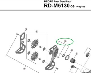 Shimano RD-M5130 Bakgir Ytterplate Ytre plate, GS