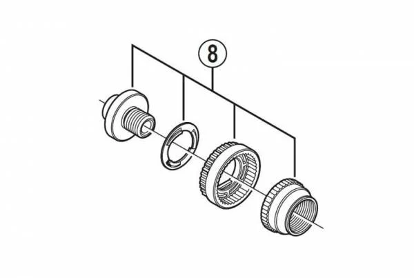 Shimano Ultegra 6800 konus bak høyre Med låsemutter 