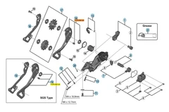 Shimano RD-M9000 GS Bakgir Ytre plate Ytre plate. GS