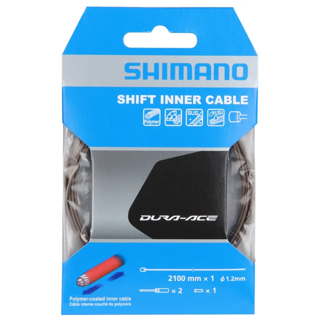 Shimano Dura Ace 9000 Girwire 1.2 x 2100 mm, Polyermer-belagt 