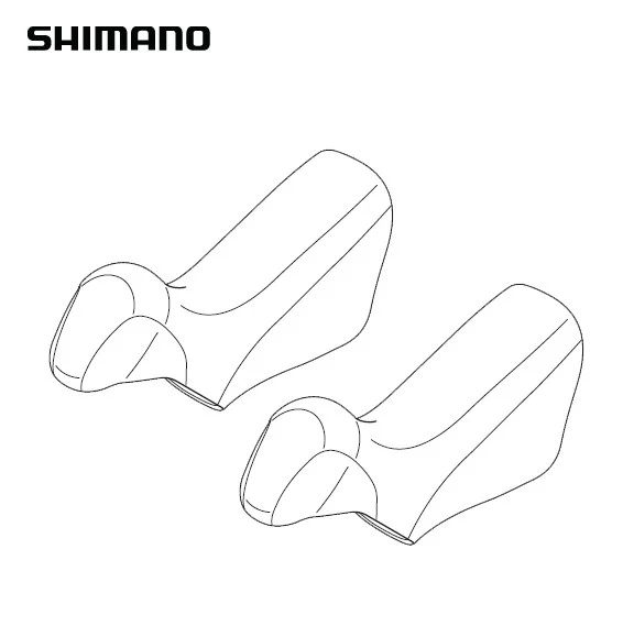 Shimano ST9070 Hendelgummi Par Sort/Grå, Sett 
