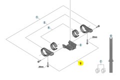 Shimano Steps SC-E6010 Festeskruer 2 stk, M4x20 mm