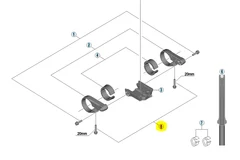 Shimano Steps SC-E6010 Festeskruer 2 stk, M4x20 mm