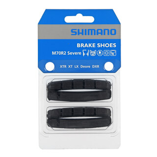 Shimano M70R2 Bromsbelägg - 2 par 2 par, 70 mm, För fälg i aluminium