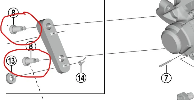 Shimano (B) Kalipper Festebolt Caliper mounting screw 