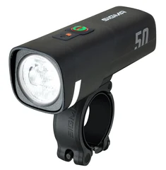Sigma Aura 50 Frontlys Sort, 160 lumens, USB-C opplading, 126g