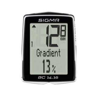 Sigma BC 14.16 Cykeldator Svart, Höjdmätare och app kompatibel!