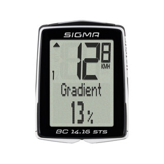 Sigma BC 14.16 STS CAD Cykeldator höjdmätare och kadens, Trådlös!