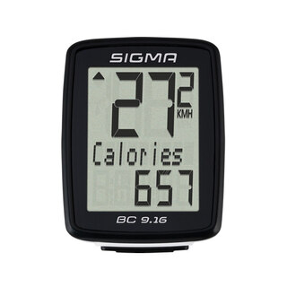 Sigma BC 9.16 Cykeldator Svart, 9 funktioner, m/sladd