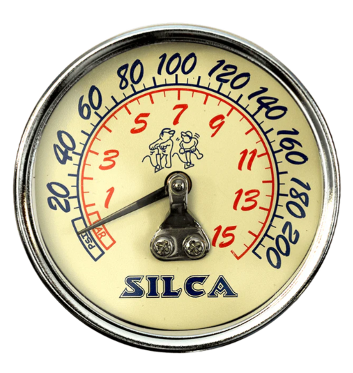 Silca Super Pista Vintage Gauge Vintage, 0-15 bar / 0-210 psi 