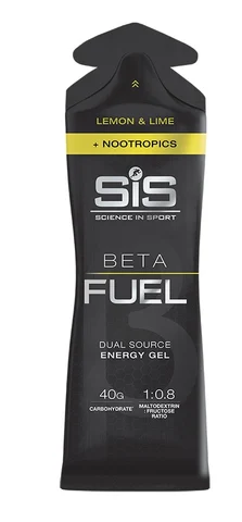 SiS Beta Fuel + Nootropics Energigel Lemon &amp; Lime, 60 ml, 200mg koffein