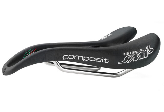 Selle SMP Composit Sete Sort, 129x263 mm, stål rails, 200 gram 