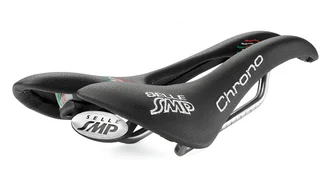 Selle SMP Chrono Sadel Svart, 124x250mm, st&#229;l rails, 199g