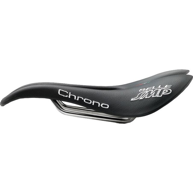 Selle SMP Chrono Sete Sort, 124x250 mm, stål rails, 199 gram 