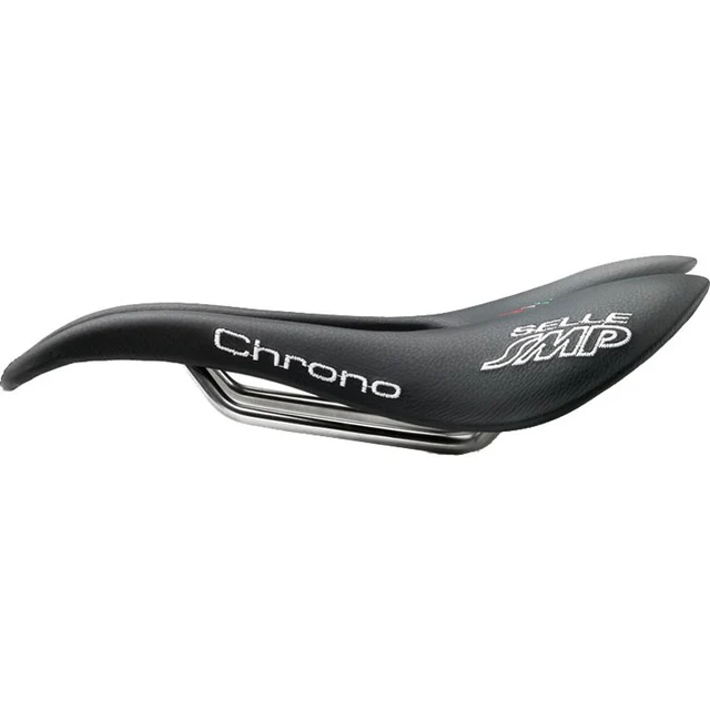 Selle SMP Chrono Sadel Svart, 124x250mm, stål rails, 199g 