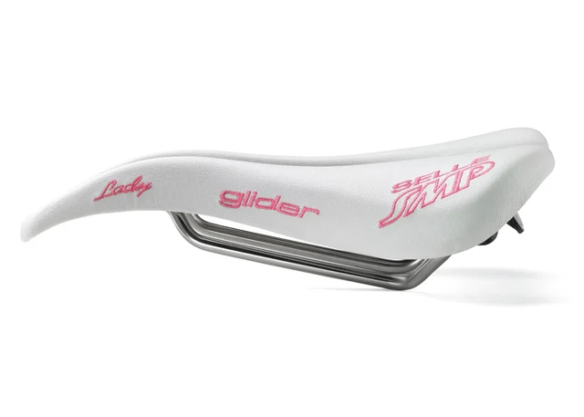Selle SMP Glider Lady Sete Hvit, 136x266 mm, Stål rails, 270 gram 