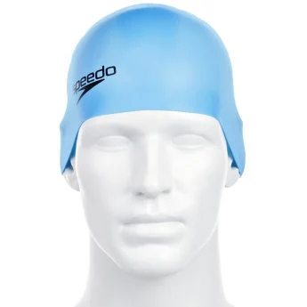 Speedo Plain Moulded Silicone badehette Sort 