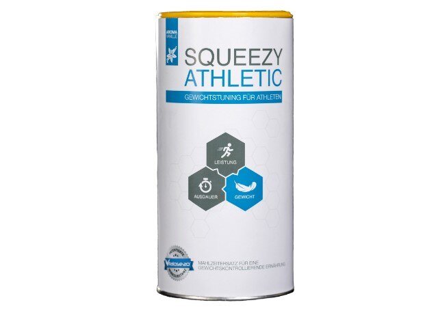 Squeezy Athletic Måltidserstatning 550 g, Vanilje, Reduserer fettprosent 