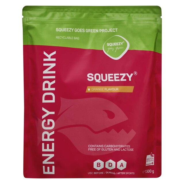 Squeezy Energy Pulver Appelsinsmak, 1500 gram 